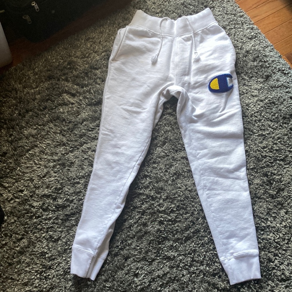 Champion reverse weave white Sweat pants